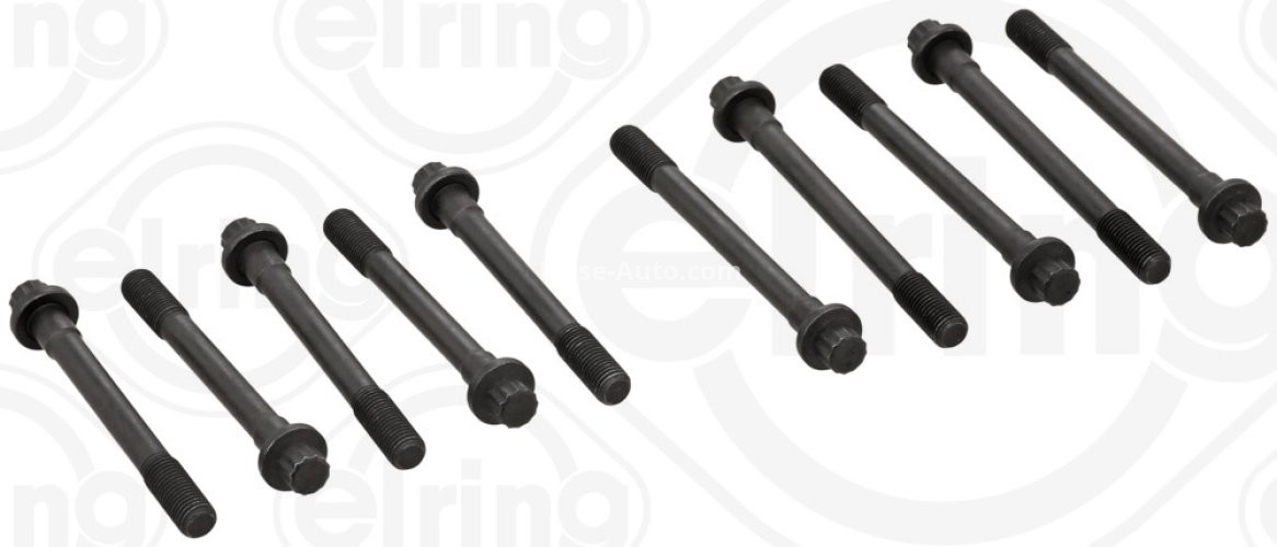 Set șuruburi / prezoane chiulasă - ELRING - pentru:  TOYOTA ASCENT, AVENSIS, CALDINA, CARINA II, E, CELICA, CHASER, COROLLA, CORONA, CURREN, MR 2 I, SPRINTER, VIOS 1.5/1.6/1.8 08.83-01.08