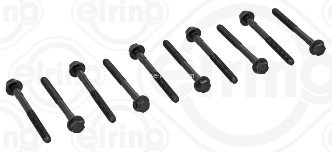Set șuruburi / prezoane chiulasă - ELRING - pentru:  TOYOTA COROLLA, STARLET, TERCEL 1.0/1.3/1.5 08.83-10.01