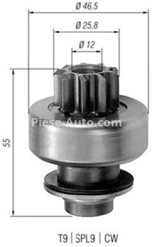 Bendix electromotor  pentru: CITROEN C25; FIAT BRAVA, BRAVO I, DUCATO, FIORINO/MINIVAN, PALIO, REGATA, RITMO, TALENTO, UNO; INNOCENTI ELBA; LANCIA LYBRA 1.3-2.8 04.71-10.05
