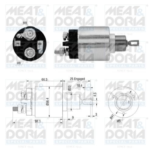 Bobină / solenoid electromotor pentru: AUDI 100 C3, 100 C4, 80 B3 1.4-2.0 08.83-07.94