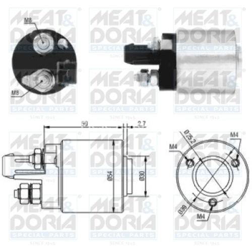 Bobină / solenoid electromotor pentru: AUDI A2, A3; SEAT ALHAMBRA, AROSA, CORDOBA, CORDOBA VARIO, IBIZA II, IBIZA III, LEON, TOLEDO I, TOLEDO II; SKODA FABIA I, OCTAVIA I 1.4D-2.8 08.80-12.10