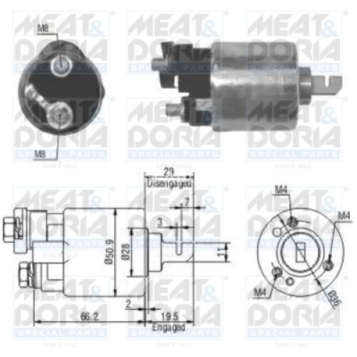 Bobină / solenoid electromotor (12V) pentru: HONDA ACCORD VI, CIVIC V, CIVIC VI, CIVIC VII, CONCERTO, CR-V II, CRX I, JAZZ I, JAZZ II 1.2-3.0 10.83-07.08