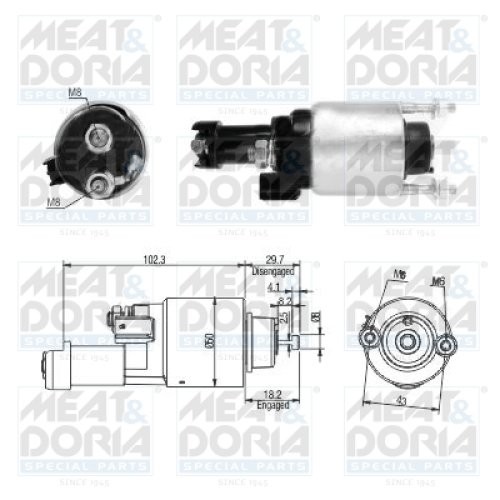 Bobină / solenoid electromotor pentru: HONDA ACCORD VIII, CIVIC VIII, CR-V III, FR-V 1.8/2.0 09.05-