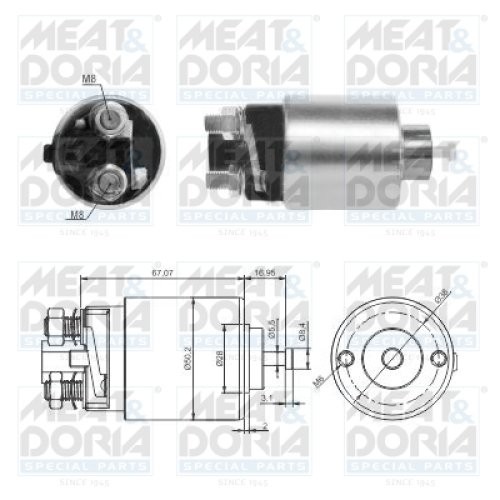 Bobină / solenoid electromotor pentru: HYUNDAI ACCENT IV, ELANTRA IV, ELANTRA V, I20 I, I30, I40 I, I40 I CW, IX20, IX35, VELOSTER; KIA CARENS III, CEE'D, PRO CEE'D, RIO III 1.4/1.6 06.06-