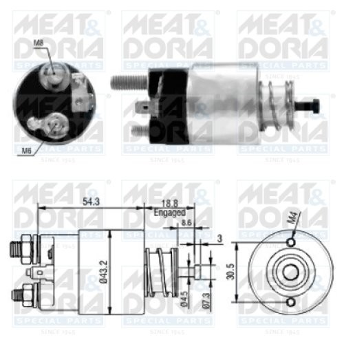 Bobină / solenoid electromotor (12V) pentru: HYUNDAI ATOS, GETZ, I10 I; KIA PICANTO I 1.0/1.1 02.98-12.13