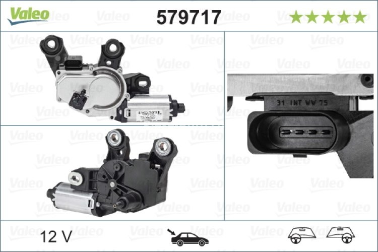 Motor ștergator spate pentru: AUDI A1, A6 ALLROAD C7, A6 C6, A6 C7, Q3 03.06-10.18