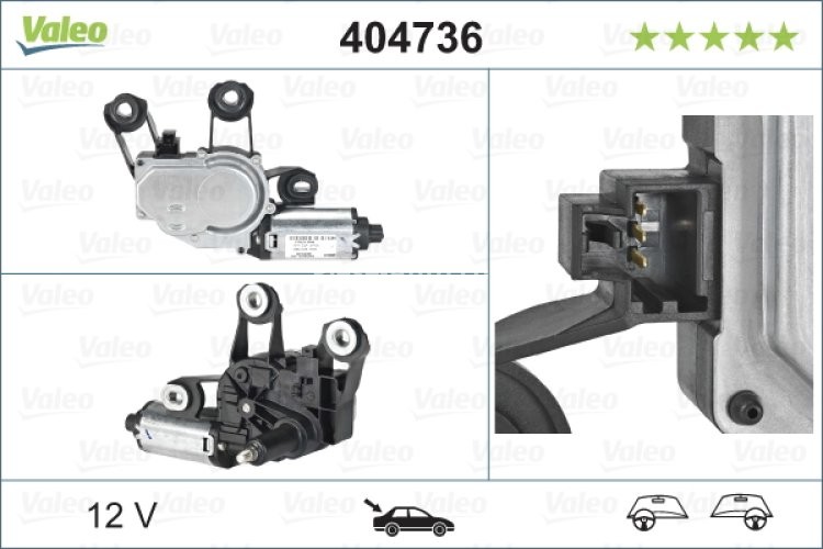 Motor ștergator spate pentru: FORD FIESTA V, FUSION 11.01-12.12