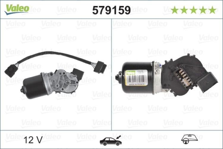 Motor ștergator parbriz pentru: RENAULT TWINGO I, TWINGO I/HATCHBACK 03.93-06.12