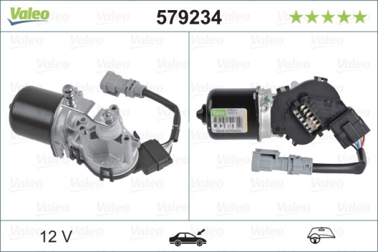 Motor ștergator parbriz pentru: RENAULT CLIO II, CLIO II/HATCHBACK, THALIA I, THALIA II 02.98-