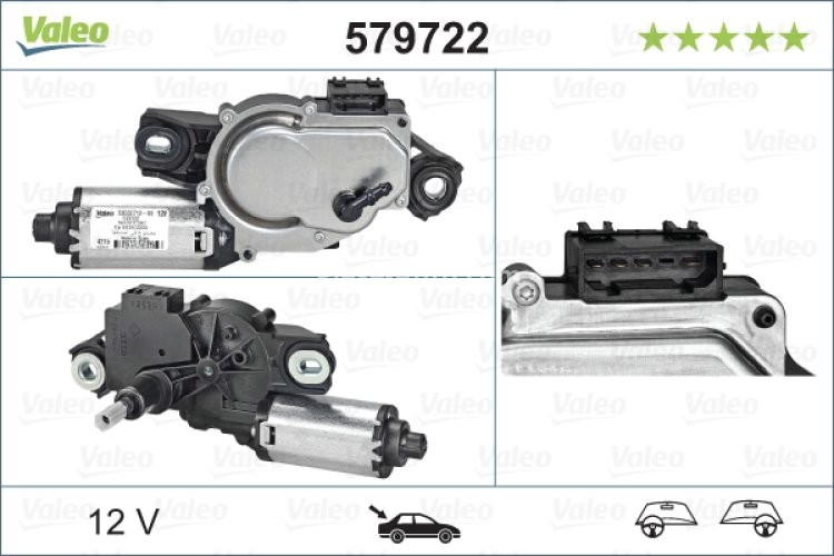 Motor ștergator spate pentru: VW CADDY ALLTRACK, CADDY ALLTRACK/MINIVAN, CADDY III, CADDY III/MINIVAN, CADDY IV, CADDY IV/MINIVAN 03.04-