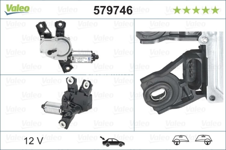 Motor ștergator spate pentru: VW GOLF PLUS V, GOLF V, PASSAT B6, TIGUAN 10.03-