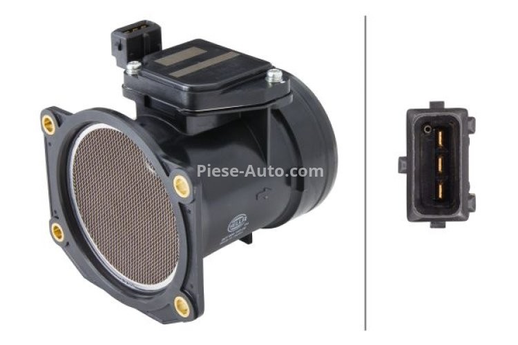 Debitmetru aer HELLA , 3-pini pentru: AUDI: A3, A4, A6, A8, VW Passat 058 133 471