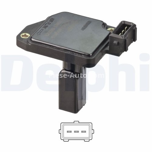 Debitmetru aer DELPHI (3 pin) pentru: AUDI A4 B5, A6 C5, A8 D2; VW PASSAT B5 2.4/2.8 04.96-01.05