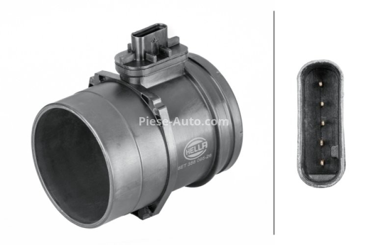 Debitmetru aer HELLA (5 pini, modul) pentru: BMW 3 (E90), 3 (E91), 3 (E92), 3 (E93), X1 (E84) 2.0D 12.04-06.15