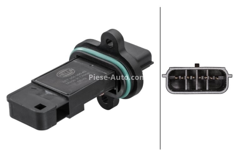 Debitmetru aer HELLA (8 pini, cartuș) pentru: CHEVROLET AVEO, CRUZE, ORLANDO, TRAX; OPEL ADAM, ASTRA J, ASTRA J GTC, ASTRA K, CASCADA, CORSA D, CORSA E, CORSA E/HATCHBACK, MERIVA B 1.2-2.0D 12.09-