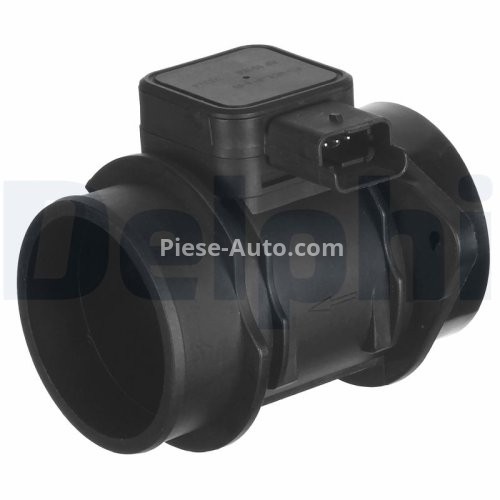 Debitmetru aer DELPHI (4 pini, modul) pentru: CITROEN C1, C2, C2 ENTERPRISE, C3 I, C3 II, C3 PLURIEL, NEMO, NEMO/MINIVAN; FORD FIESTA V, FIESTA VI, FUSION; PEUGEOT 1007, 107, 206, 206+ 1.4D 09.01-
