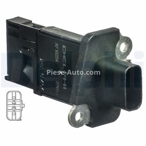 Debitmetru aer DELPHI (6 pini, cartus) pentru: CITROEN JUMPER II; FIAT DUCATO; FORD S-MAX; PEUGEOT 206, BOXER 1.4/2.0D/2.2D 09.98-