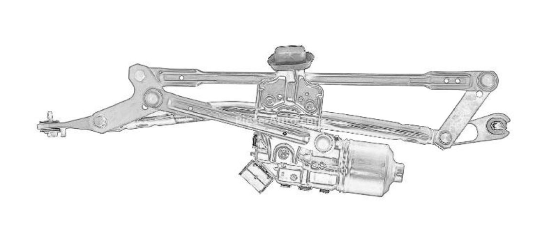Ansamblu mecanism ștergător parbriz față (cu motor) pentru: CITROEN BERLINGO, BERLINGO MULTISPACE, BERLINGO/MINIVAN; PEUGEOT PARTNER TEPEE, PARTNER/MINIVAN 04.08-