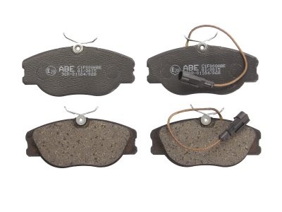 Set plăcuțe frână ABE, față ,pentru: ALFA ROMEO 147, 155, GTV, SPIDER; FIAT 131, COUPE, CROMA, SEICENTO / 600, TIPO; LANCIA DEDRA, DELTA I, DELTA II, KAPPA, THEMA 1.6-Electric 01.81-10.05