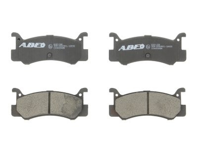 Set plăcuțe frână ABE, spate ,pentru: DAIHATSU CHARADE IV, GRAN MOVE; MAZDA 323 C IV, 323 F IV, 323 III, 323 S IV, MX-3 1.1-1.8 08.85-