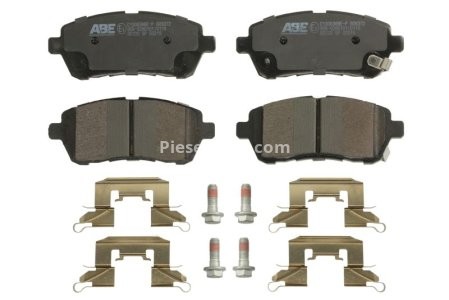 Set plăcuțe frână ABE, față ,pentru: DAIHATSU CUORE VII, MATERIA, SIRION; FORD B-MAX, FIESTA, FIESTA VI, FIESTA VII; MAZDA 2; SUBARU JUSTY IV; SUZUKI BALENO, SWIFT IV, SWIFT V 1.0-1.6D 01.05-
