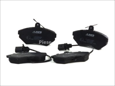 Set plăcuțe frână ABE, față ,pentru: AUDI A4 B5, A4 B6, A4 B7; SEAT EXEO, EXEO ST, IBIZA IV, IBIZA IV SC; VW PASSAT B2, PASSAT B5, PASSAT B5.5, POLO III CLASSIC, POLO IV, QUANTUM 1.4-3.2 01.81-