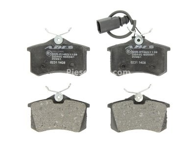 Set plăcuțe frână ABE, spate ,pentru: AUDI A4 B5; FORD GALAXY I, GALAXY MK I; SEAT ALHAMBRA, IBIZA IV, IBIZA IV SC; VW BEETLE, BORA I, CADDY III, GOLF III, GOLF IV, GOLF V 1.0-Electric 07.90-