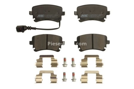 Set plăcuțe frână ABE, spate ,pentru: AUDI A4 B6, A4 B7, A4 B8, A6 ALLROAD C6, A6 C5, A6 C6, A8 D3; VW CALIFORNIA T5 CAMPER, CALIFORNIA T6 CAMPER, MULTIVAN T5, MULTIVAN T6 1.9D-Electric 02.97-