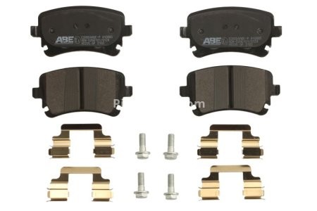Set plăcuțe frână ABE, spate ,pentru: AUDI A3, A4 B6, A4 B7, A6 ALLROAD C6, A6 C5, A6 C6, A8 D3; BENTLEY CONTINENTAL, CONTINENTAL FLYING SPUR; VW CALIFORNIA T5 CAMPER 1.8-6.0ALK 05.01-
