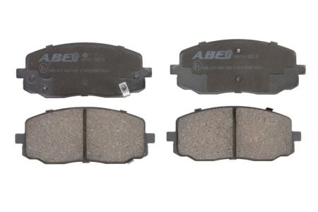 Set plăcuțe frână ABE, față ,pentru: CITROEN AXEL; HYUNDAI I10 I, I10 II, I20 I, I20 II; KIA PICANTO I 0.7-1.6 07.84-