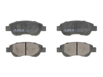 Set plăcuțe frână ABE, față ,pentru: CITROEN C1, C1 II; PEUGEOT 107, 108; TOYOTA AYGO, YARIS 1.0-1.4D 06.05-