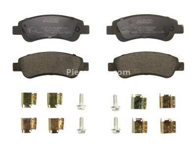 Set plăcuțe frână ABE, spate (cu suplimente), se potrivește: CITROEN DS3, JUMPER II; FIAT DUCATO, SIENA; PEUGEOT BOXER 1.3D-Electric 11.02-