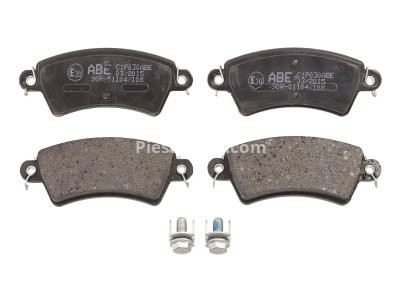 Set plăcuțe frână ABE, față ,pentru: CITROEN XSARA; PEUGEOT 206, 306 1.4-2.0D 02.97-07.08