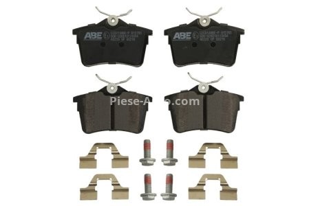 Set plăcuțe frână ABE, spate ,pentru: CITROEN BERLINGO, BERLINGO MULTISPACE, BERLINGO/MINIVAN; PEUGEOT 307, 308, 308 I, PARTNER, PARTNER ORIGIN, PARTNER TEPEE 1.2-Electric 09.07-