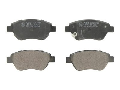 Set plăcuțe frână ABE, față ,pentru: FIAT DOBLO, DOBLO/MINIVAN, PANDA; OPEL ADAM, CORSA D, CORSA D/HATCHBACK; PEUGEOT 308 I 1.0-1.9D 10.01-