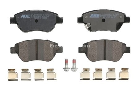 Set plăcuțe frână ABE, față ,pentru: FIAT DOBLO, DOBLO/MINIVAN, PANDA; OPEL ADAM, CORSA D, CORSA D/HATCHBACK; PEUGEOT 308 I 1.0-1.9D 10.01-