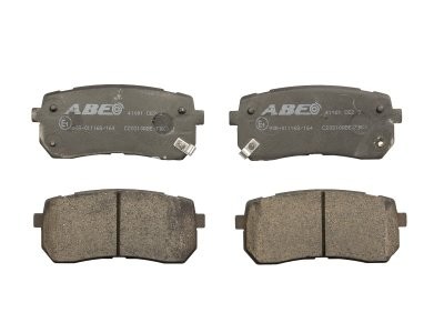 Set plăcuțe frână ABE, spate ,pentru: HYUNDAI H-1 CARGO, H-1 TRAVEL, IX55; KIA CARNIVAL II, CARNIVAL III, SORENTO III, SPORTAGE IV; MAZDA 3, CX-30 1.8D-3.8 10.01-