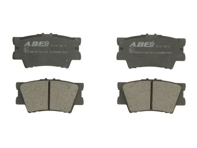 Set plăcuțe frână ABE, spate ,pentru: VOLVO 340-360; LEXUS ES; PONTIAC VIBE; TOYOTA AVALON, CAMRY, HARRIER, MARK X ZIO I, MATRIX, RAV 4 III, RAV 4 IV, SOLARA 1.8-3.5 08.84- 3