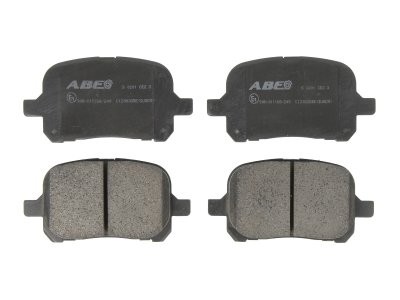Set plăcuțe frână ABE, față ,pentru: LEXUS ES, RX; MITSUBISHI PAJERO IV; TOYOTA 4 RUNNER V, ALPHARD I, CALDINA, CAMRY, CHASER, CORONA, CRESTA V, FORTUNER, GAIA, HARRIER, HILUX 1.8-4.0 09.91-
