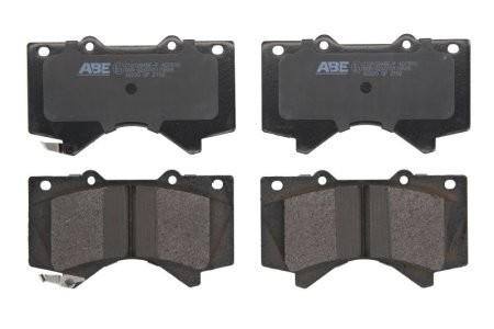 Set plăcuțe frână ABE, față ,pentru: LEXUS LX; TOYOTA 4 RUNNER V, CROWN, FORTUNER, HILUX, HILUX VIII, ISIS, LAND CRUISER 200, LAND CRUISER PRADO, SEQUOIA, TUNDRA 1.8-5.7ALK 01.00-