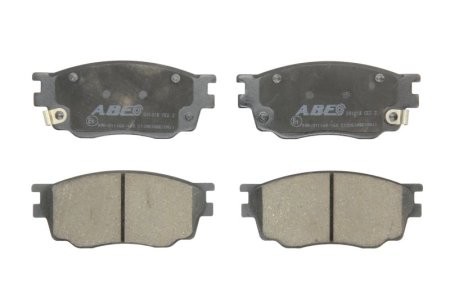 Set plăcuțe frână ABE, față ,pentru: MAZDA 3, 6, 626 V 1.8/1.9/2.3 01.00-06.09