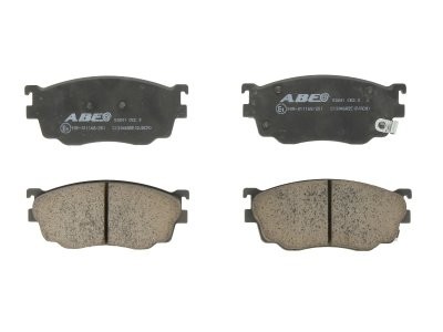 Set plăcuțe frână ABE, față ,pentru: MAZDA 323 F VI, 323 S VI, 626 IV, 626 V, PREMACY 1.6-2.0D 08.93-03.05