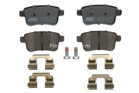 Set plăcuțe frână ABE, spate ,pentru: MERCEDES CITAN MIXTO (DOUBLE CABIN), CITAN (MPV), CITAN/MINIVAN (W415); RENAULT KANGOO, KANGOO BE BOP, KANGOO EXPRESS, KANGOO II 1.2-Electric 04.05-