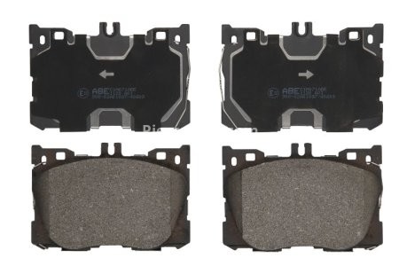 Set plăcuțe frână ABE, față ,pentru: MERCEDES C (A205), C (C205), C T-MODEL (S205), C (W205), CLS (C257), E (A238), E ALL-TERRAIN (S213), E (C238), E T-MODEL (S213), E (W213) 2.0-Electric 04.15-