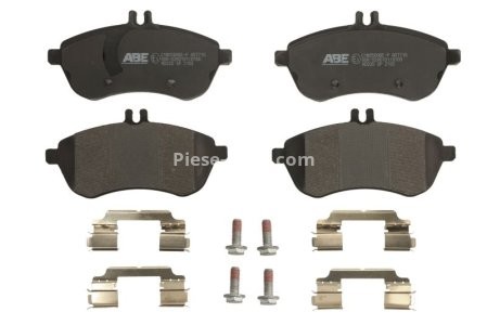 Set plăcuțe frână ABE, față ,pentru: MERCEDES C (C204), C T-MODEL (S204), C (W204), E (A207), E (C207), E T-MODEL (S212), E (W212), SLC (R172), SLK (R172) 1.6-6.2 01.07-