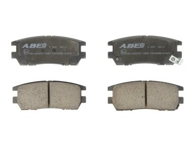 Set plăcuțe frână ABE, spate ,pentru: MITSUBISHI DELICA / SPACE GEAR, ECLIPSE, ECLIPSE II, ECLIPSE III, ECLIPSE IV, L400, LANCER IV, LANCER VII, MAGNA, OUTLANDER I, PAJERO I 1.6-3.8 01.83-12.08