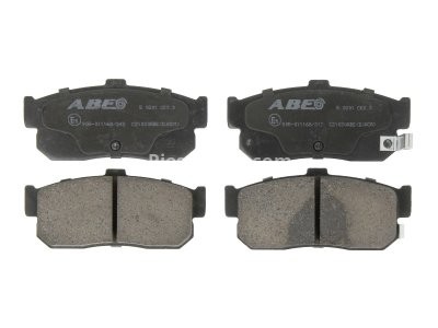 Set plăcuțe frână ABE, spate ,pentru: NISSAN 100NX, 240SX, ALMERA I, ALTIMA, AVENIR, CEDRIC, MAXIMA / MAXIMA QX IV, MAXIMA / MAXIMA QX V, MURANO II 1.4-3.5 10.83-