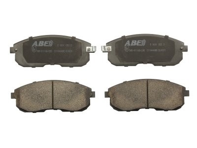 Set plăcuțe frână ABE, față ,pentru: NISSAN 200SX, 350Z, ALTIMA, AVENIR, CUBE, JUKE, MAXIMA / MAXIMA QX IV, MAXIMA / MAXIMA QX V, MAXIMA III, MURANO II, NAVARA 1.2-3.5 01.86-