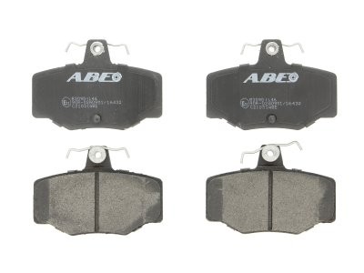 Set plăcuțe frână ABE, spate ,pentru: NISSAN ALMERA I, ALMERA II, ALMERA TINO, PRIMERA, PULSAR, SUNNY III, TEANA III 1.5-3.5 06.90-