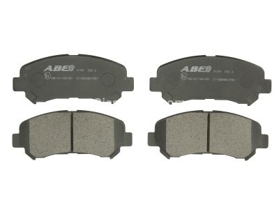 Set plăcuțe frână ABE, față ,pentru: NISSAN AVENIR, CEDRIC, JUKE, MURANO II, NAVARA, NP300 NAVARA, PICK UP, QASHQAI I, QASHQAI II, ROGUE, SENTRA VI, STAGEA, VANETTE, X-TRAIL 1.2-4.0 07.82-